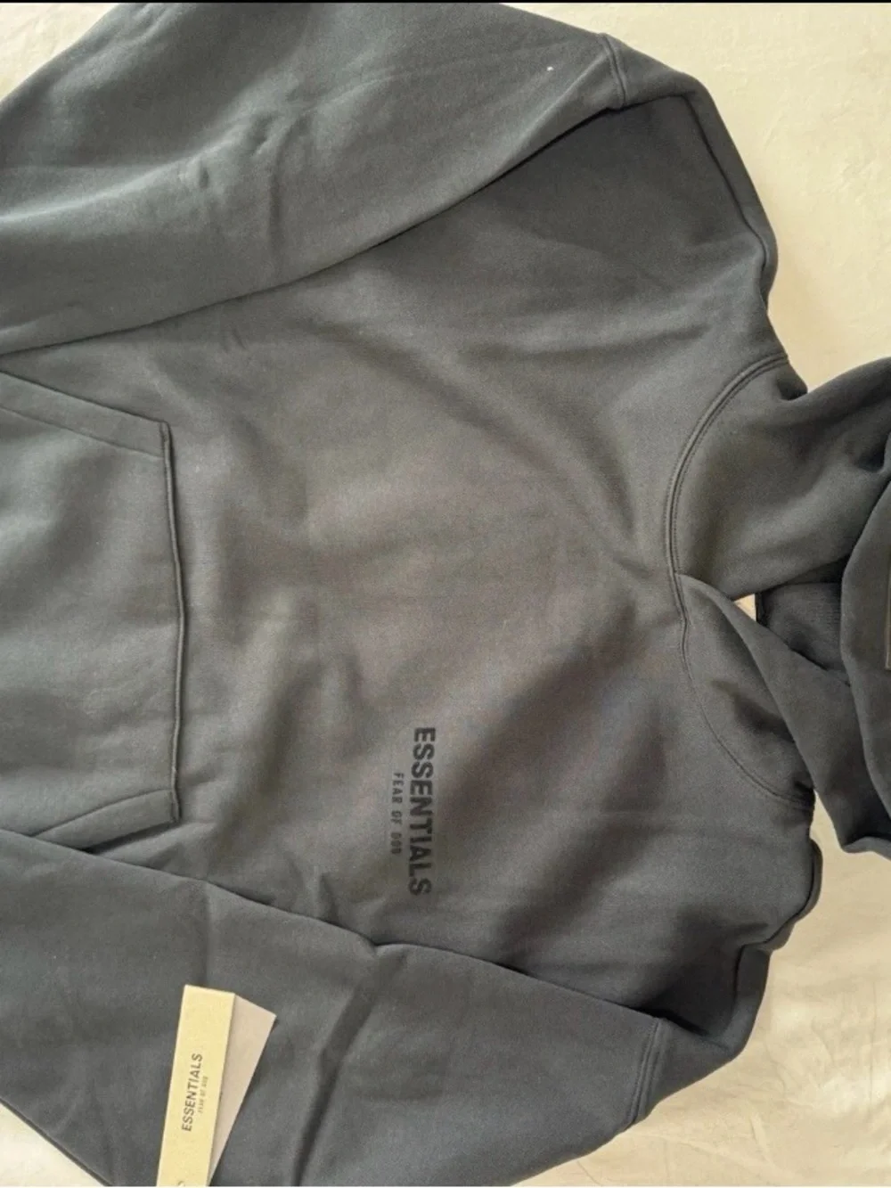 Essentials Charcoal Logo Pullover Hoodie